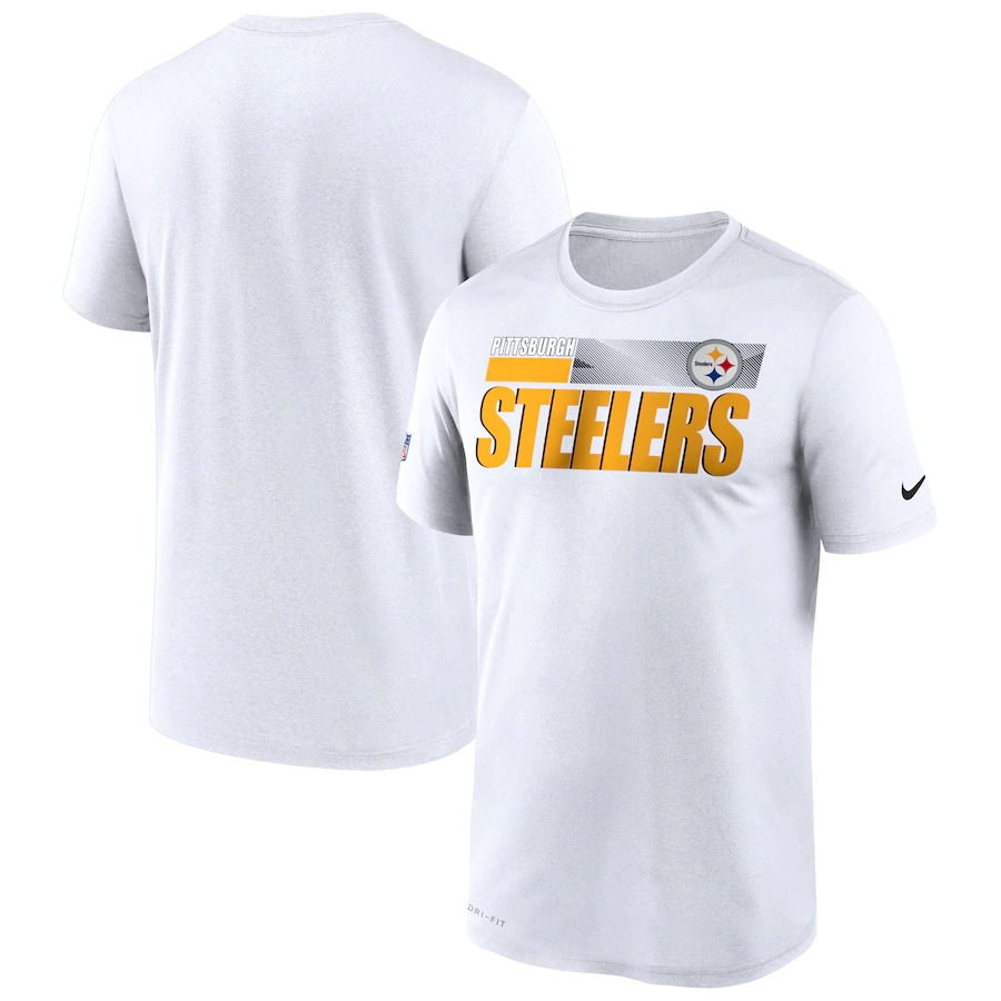 Men's Pittsburgh Steelers 2020 White Sideline Impact Legend Performance T-Shirt